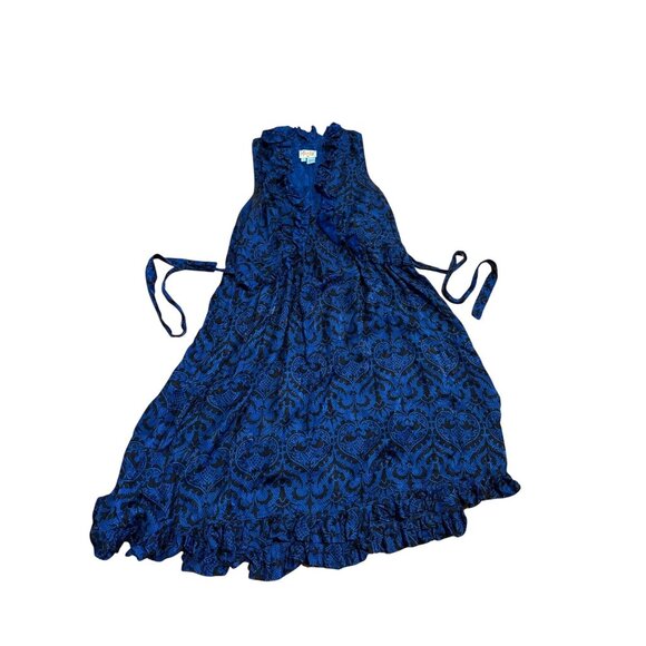 Plenty by Tracy Reese Silk Dress – Size 8 – Royal Blue & Black - Picture 4 of 12